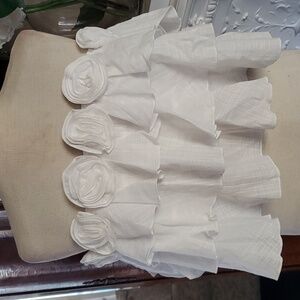 Ruffled strapless top